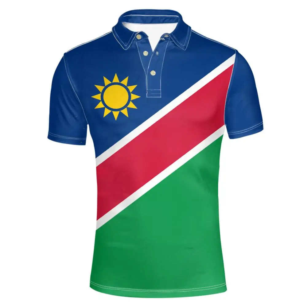 

NAMIBIA youth free custom made name number nam Polo shirt nation flag na namibian college print photo logo text clothing