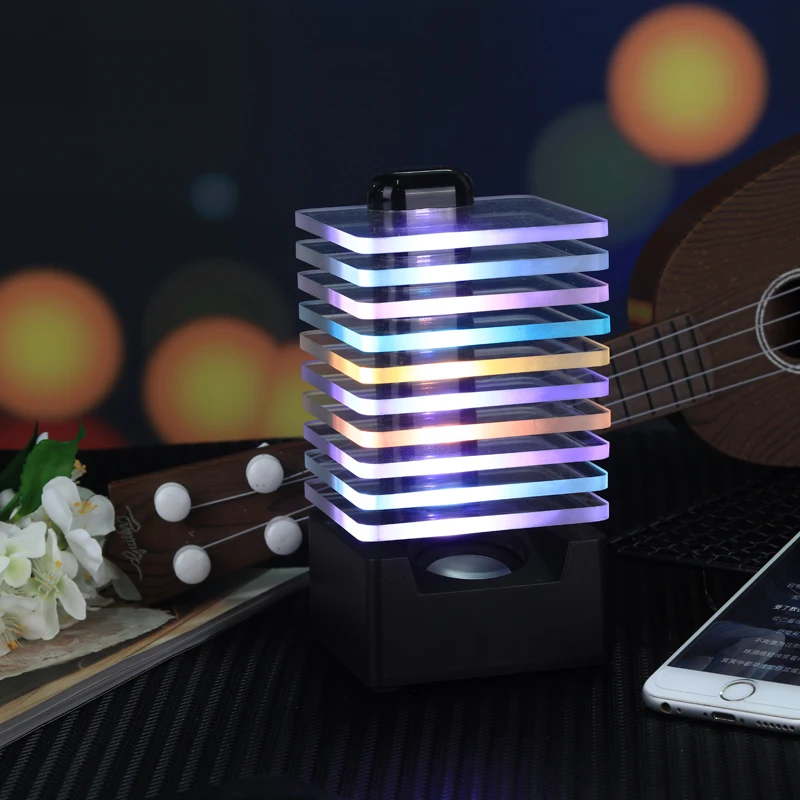 2019 новые Беспроводной Bluetooth Динамик 7 цветов светодиодный цветной