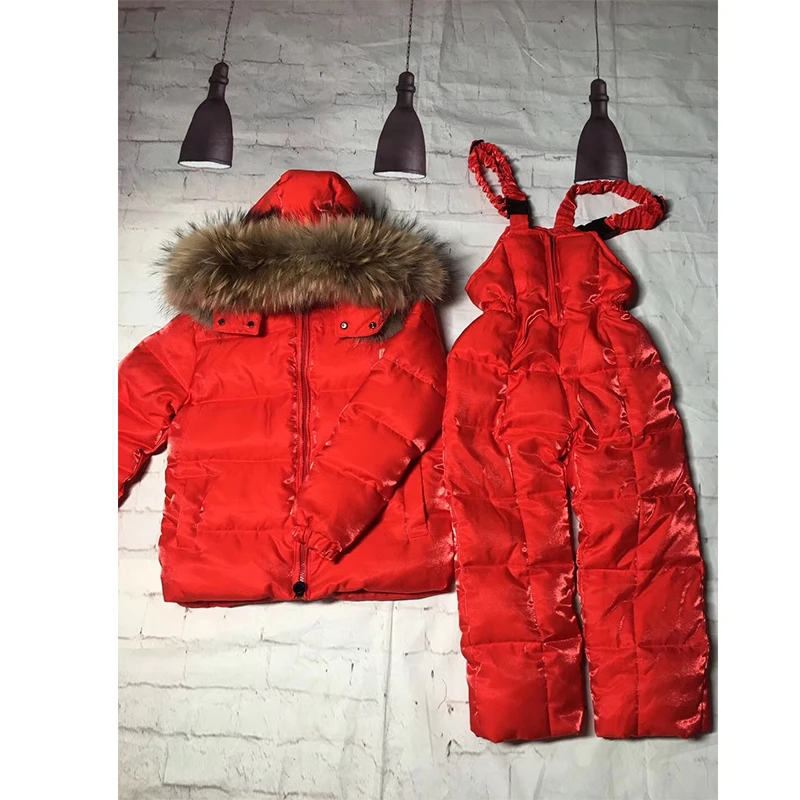 Детские зимние костюмы зимняя пуховая куртка для девочек мальчиков теплая