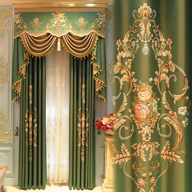 

curtains: width 3.5 meter, height 2.5 meter, 2 p, tulle: width 3.5 meter, height 2.5 meter, 2 p. valance: width 3 meter, 1 p