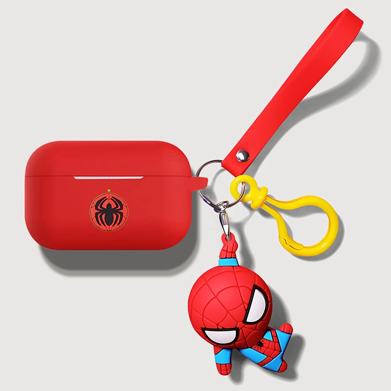 ONEVAN 3D человек паук Бэтмен Marvel llavero con campana auricular funda para Apple Airpods pro Air pods 3