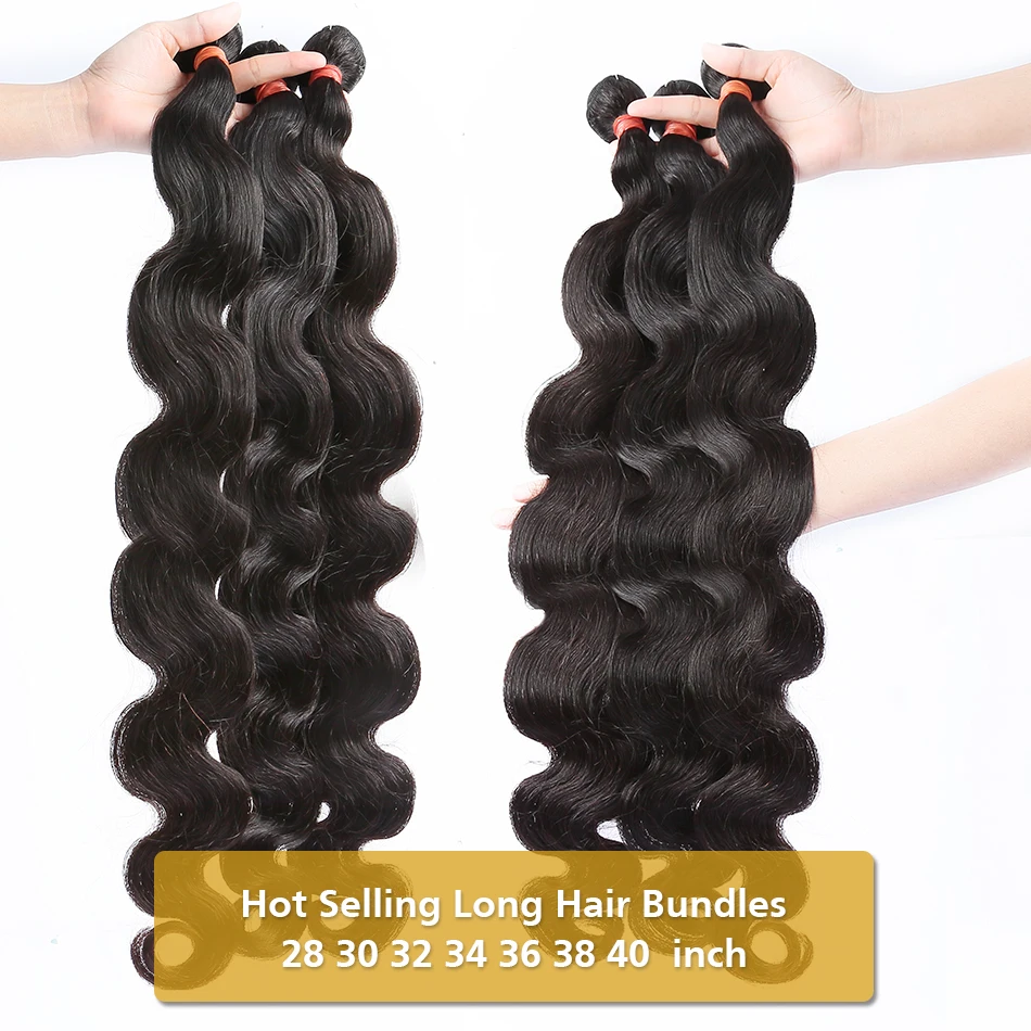 Wigirl волнистые 28 30 32 40 дюймов Remy бразильские волосы плетение пряди натуральный