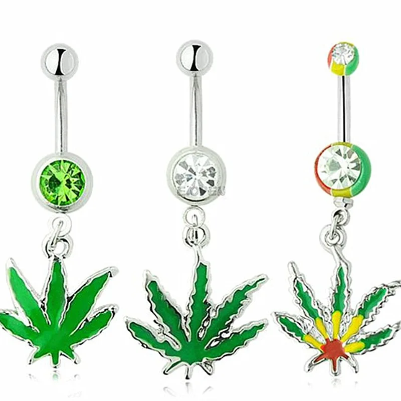 

Leaves Maple Leaf Belly Umbilical Ring Navel Buckle Puncture Ornament Accessories Fashion Piercing Jewelry