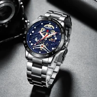 nibosi luxury business watch mens skeleton watches for men hollow quartz wristwatches waterproof relogio masculino 2088