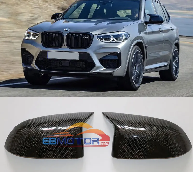 Зеркальные крышки из настоящего углеродного волокна 1 пара для Bmw X3 X4 X5 X6 G01 G02 G05 G06