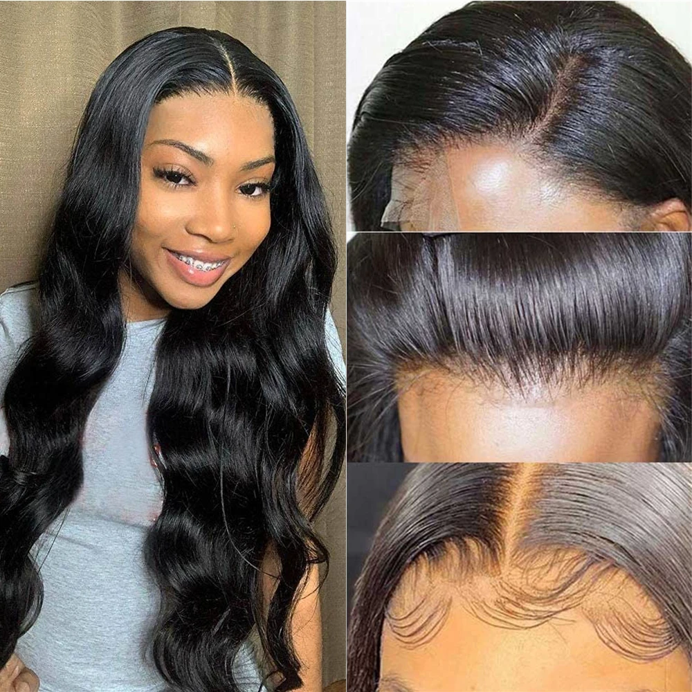 Body Wave Lace Front Wig 13x4 Transparent Lace Wigs For Women Human Hair Glueless Lace Frontal Wig Niusdas Non-Remy Closure Wig