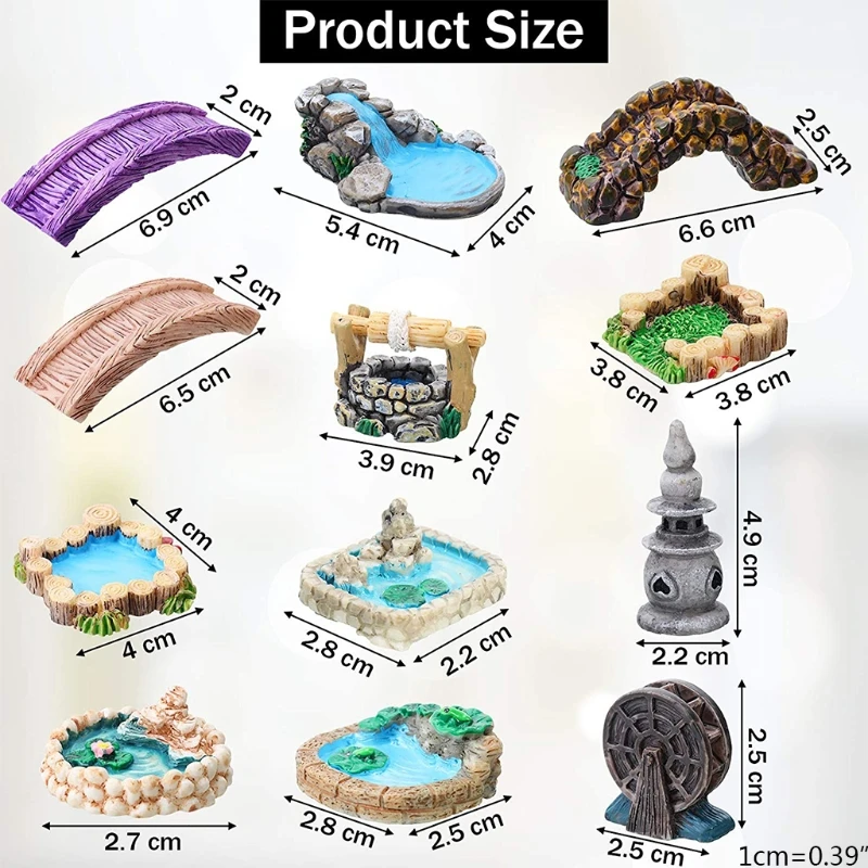12 шт. миниатюрные сказочные садовые аксессуары DIY микро Пейзаж украшения мини