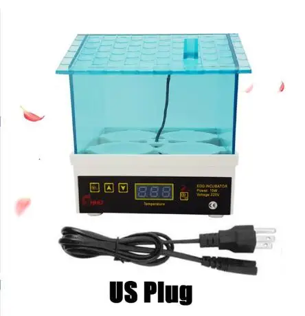 US Plug HHD Newest 4 Eggs Incubator Mini Hatchery Machine Automatic Digital Poultry Brooder Hatch For Chicken Duck Bird Pigeon Quail Egg - Цвет: US Plug