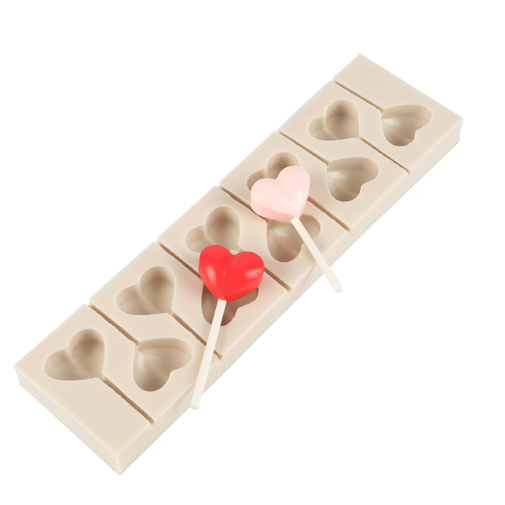 Круглые силиконовые формы для леденцов в форме сердца 10/12 форма шоколада