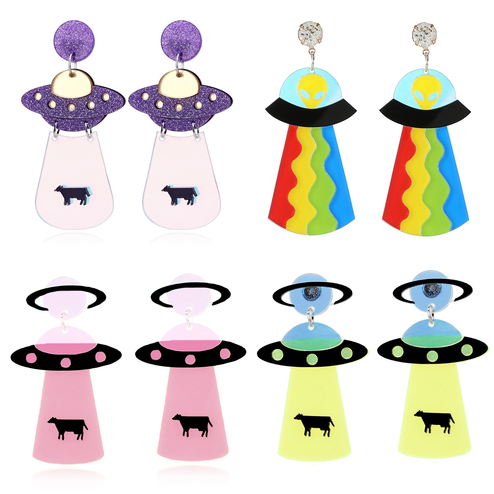 Женские серьги-подвески в стиле хип-хоп милый подарок Стиле НЛО саусерман