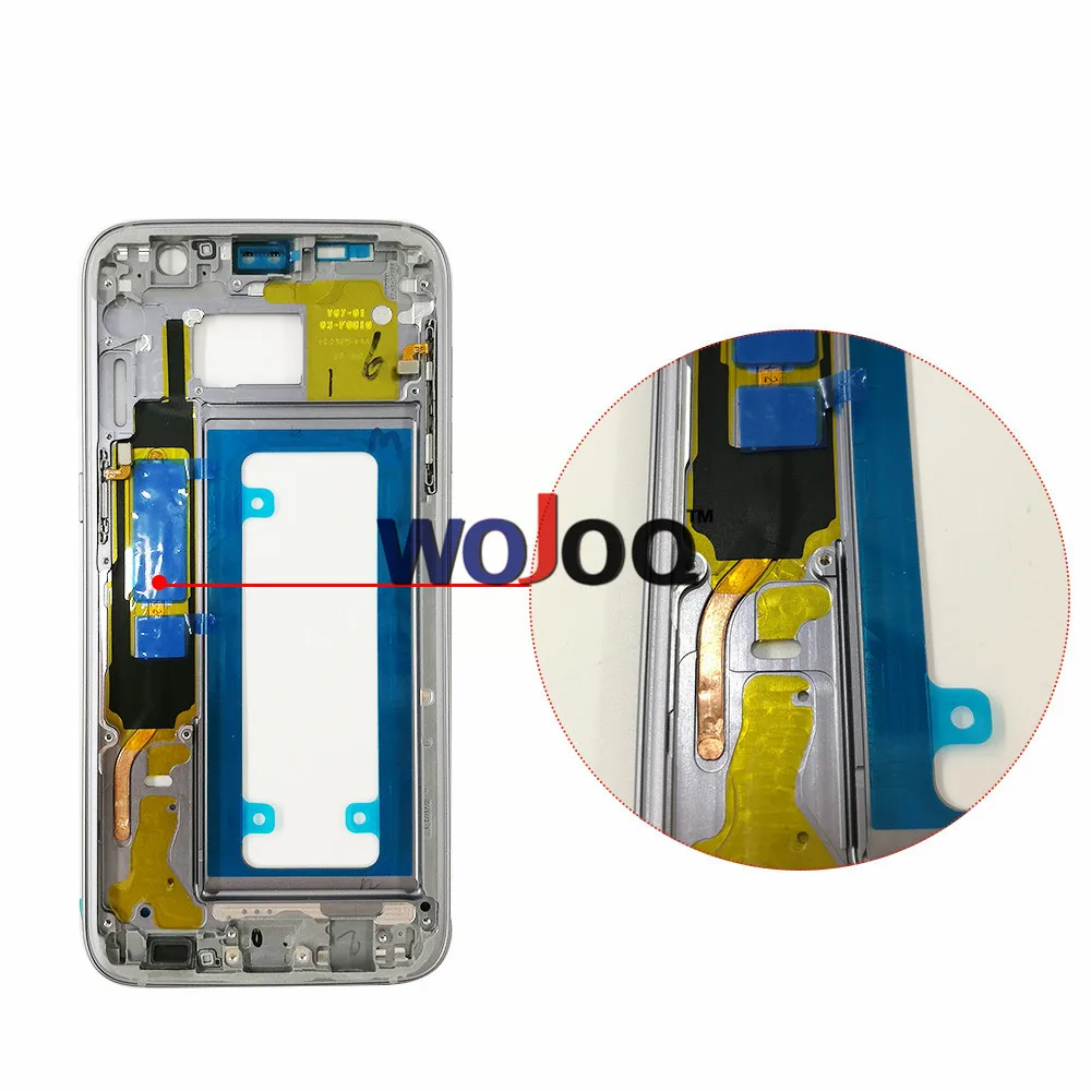 Оригинальный корпус с рамкой средней рамы боковым ключом для Samsung S7 Edge G935 G935F