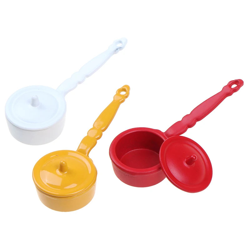 1/12 Масштаб Кукольный домик миниатюрные металлические сковородки для