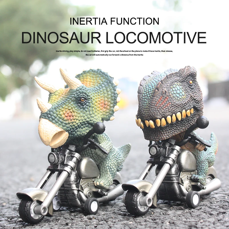 

Dinosaur Toy Cars Friction Powered Motorcycle Game T-Rex and Triceratops Monster Dino Toys for Boys Kids Toys Boys Birthday Gift