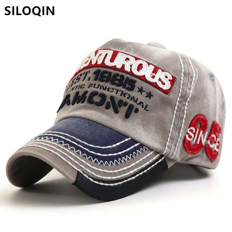 

SILOQIN men's hip hop hat snapback cap casual cotton baseball caps for men women washed sports cap women's embroidery brand hats