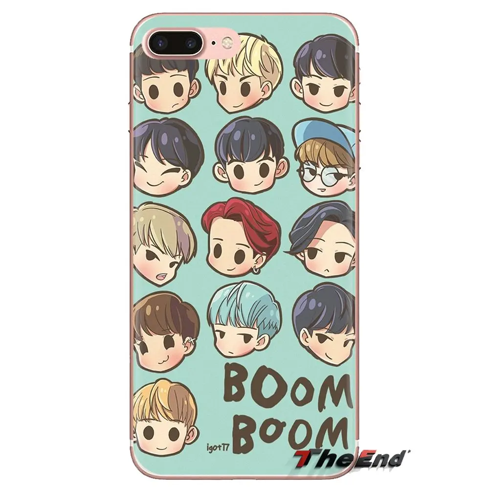 Transparent Soft Cases Covers For iPod Touch Apple iPhone 4 4S 5 5S SE 5C 6 6S 7 8 X XR XS Plus MAX KPop Seventeen Logo |