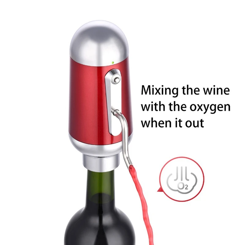

Electric Wine Pourer Portable Pourer Instant Wine Decanter Dispenser Pump One-Touch Automatic USB Rechargeable
