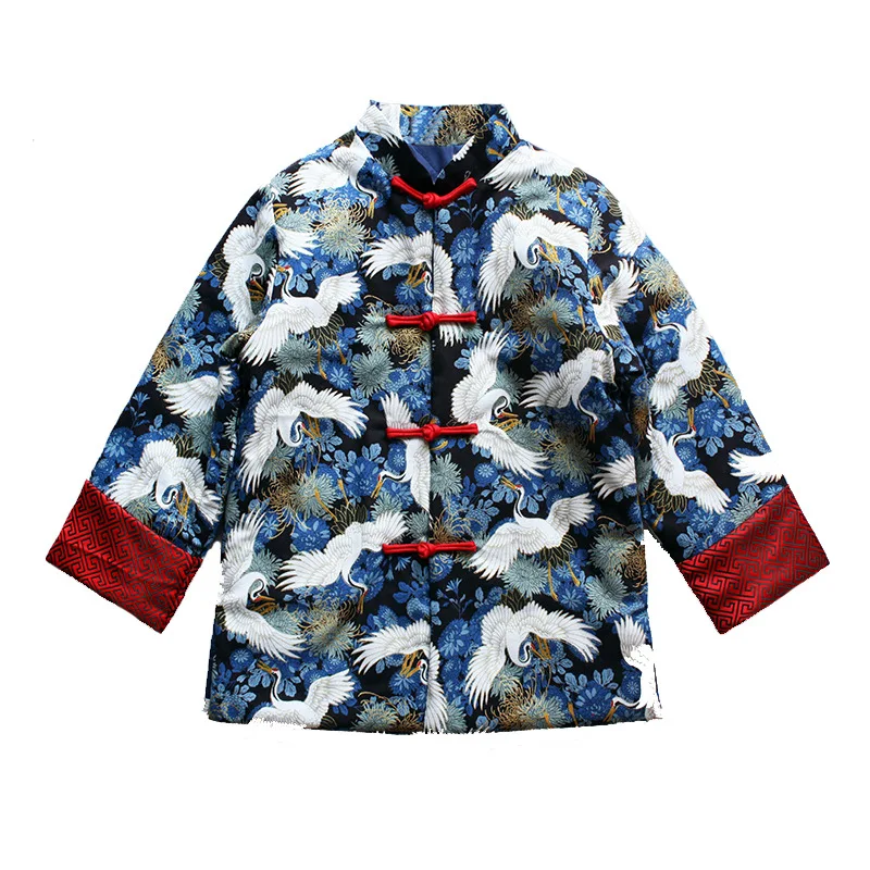 

2021 New Year Festival Children Coats Quilted Boys Tang Clothes Costumes Baby Boys Jackets Navy Animal Outfits Outerwear Top