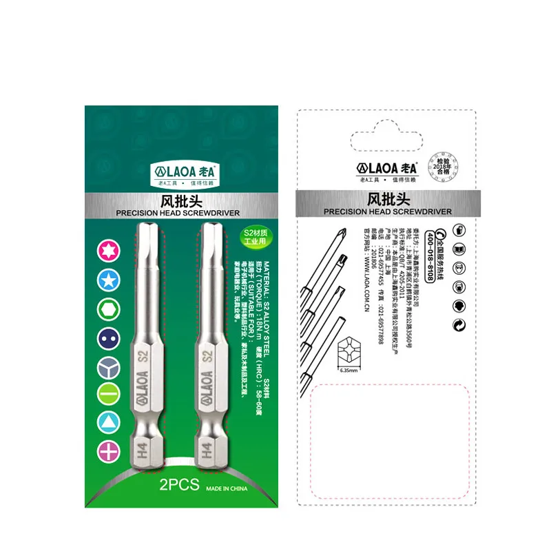 LAOA шестигранными битами 2PCS электрическая отвертка бит S2 сплав Сталь