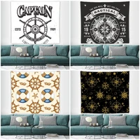 cartoon rudder printed wall tapestry aesthetic tapestry wall hanging compass tapestry for kids adults room decor