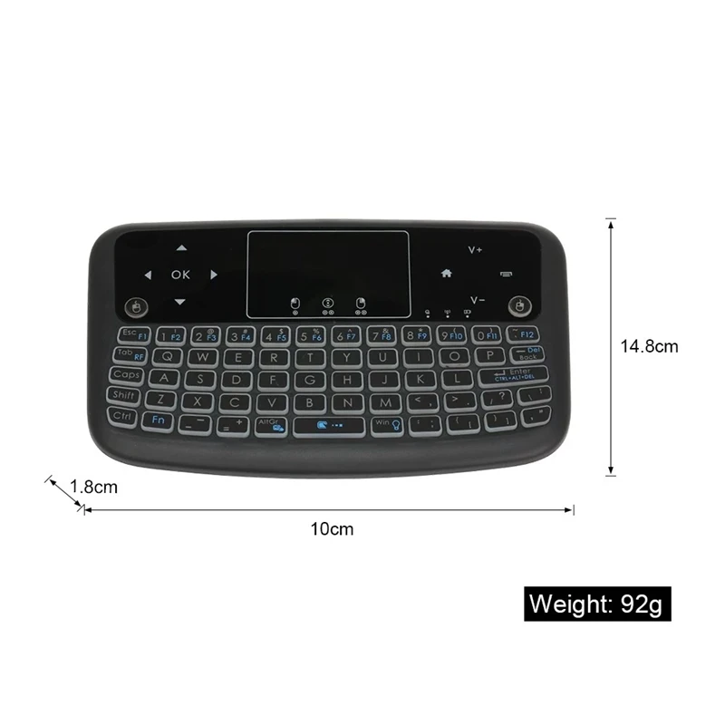 A36 мини беспроводная клавиатура 2 4G с Цветной подсветкой Air mouse Presspad для Android Tv Box Smart