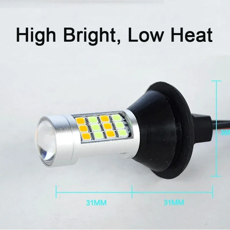 2 шт. 1156 py21w py21w автомобиля указатель поворота Led DRL Габаритные огни 12В поворотники авто светодиодные лампы Turnlight все в одном