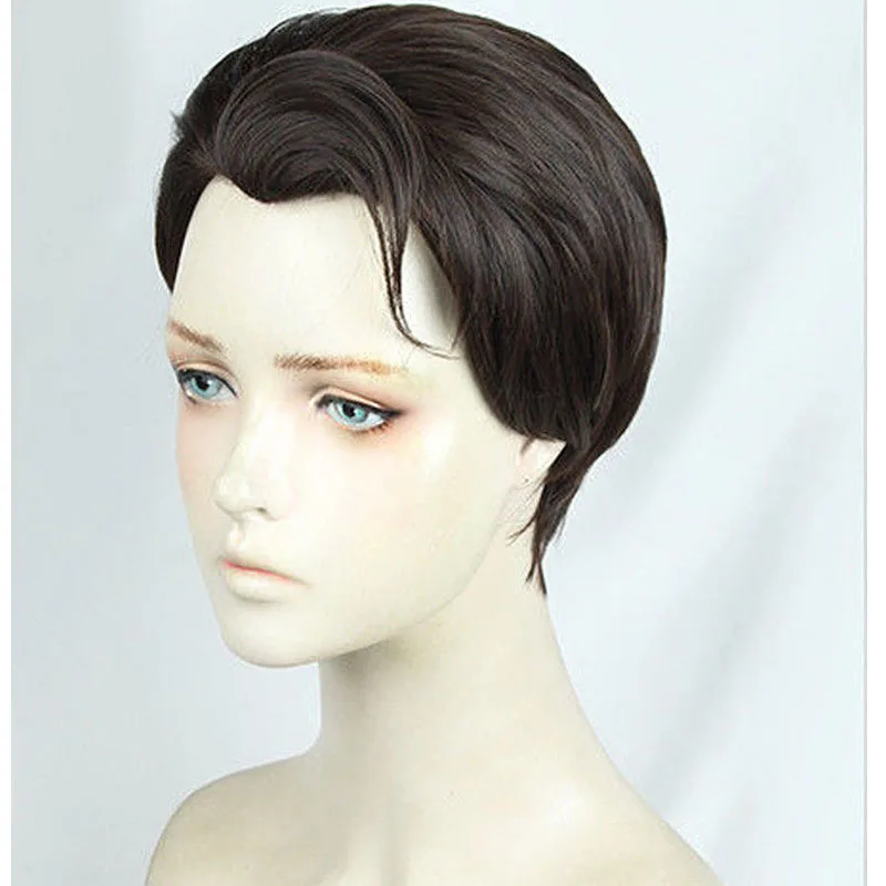 Детройт: станьте человеком Коннором короткий черный коричневый гладкий парик