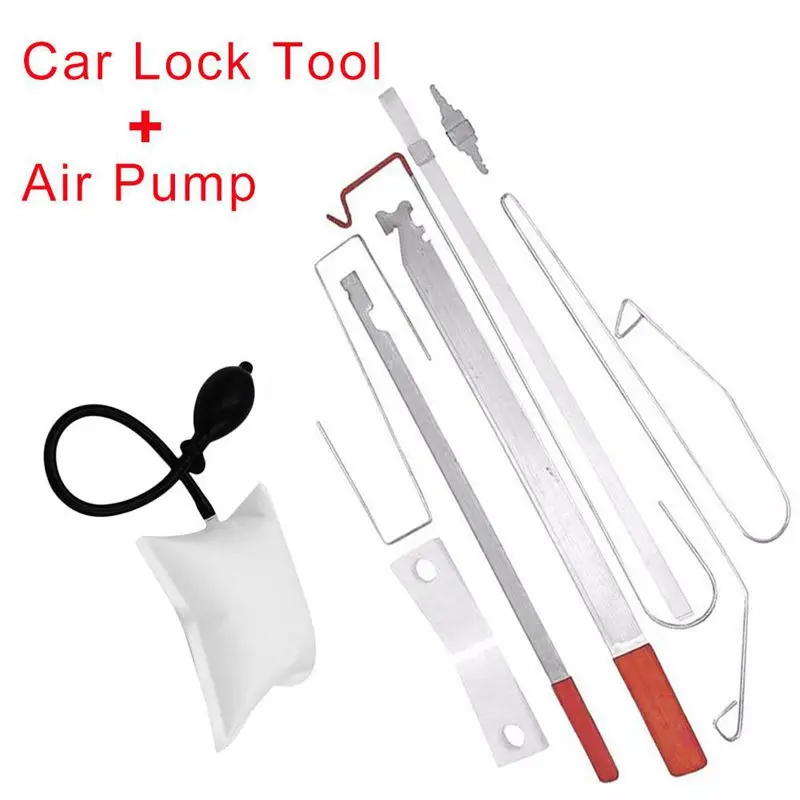 

Car Door Lock Out Emergency Open Unlock Key Tools Kit + Black Air Pump Universal