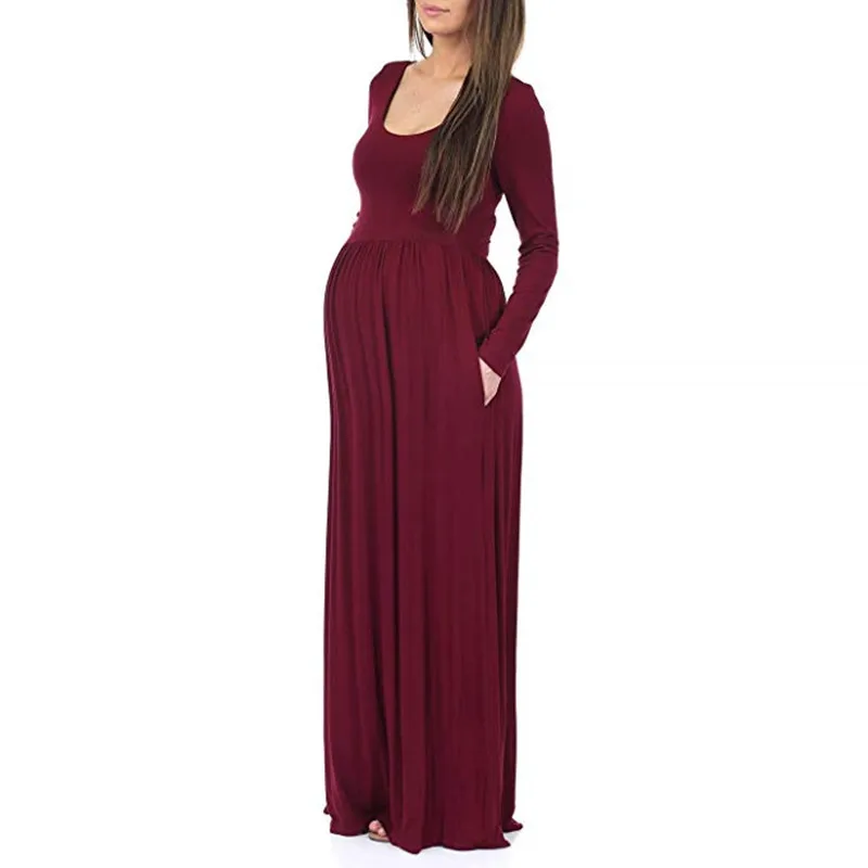 

Long sleeve Maternity Bottoming Dress For Pregnant Women Clothes Dress Pregnancy Vestidos Gravidas Dress Clothing