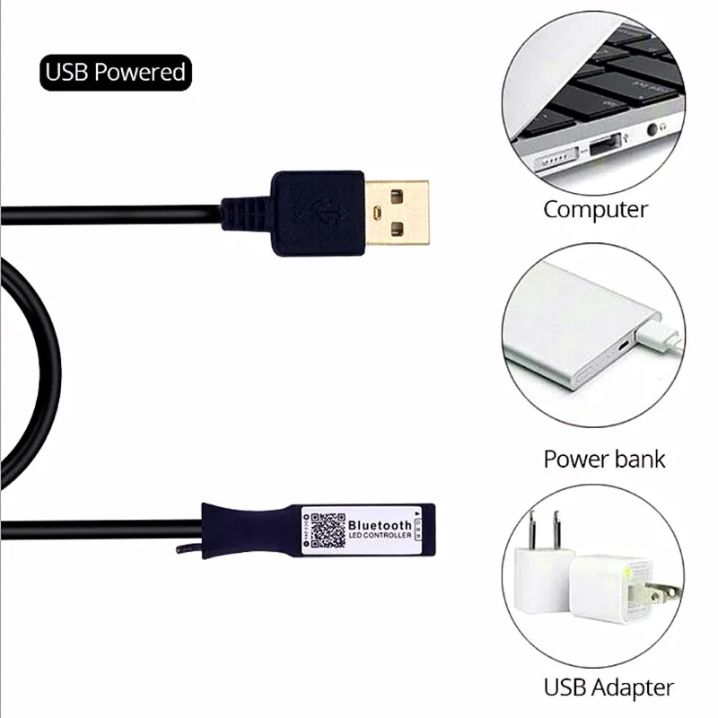 USB 5 в RGB мини светодиодный контроллер Bluetooth музыкальный для светодиодной ленты