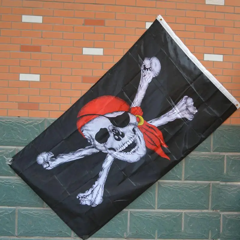 Незаменимый огромный Череп и крест Скрещенные Кости Пират Веселый Роджер флаги