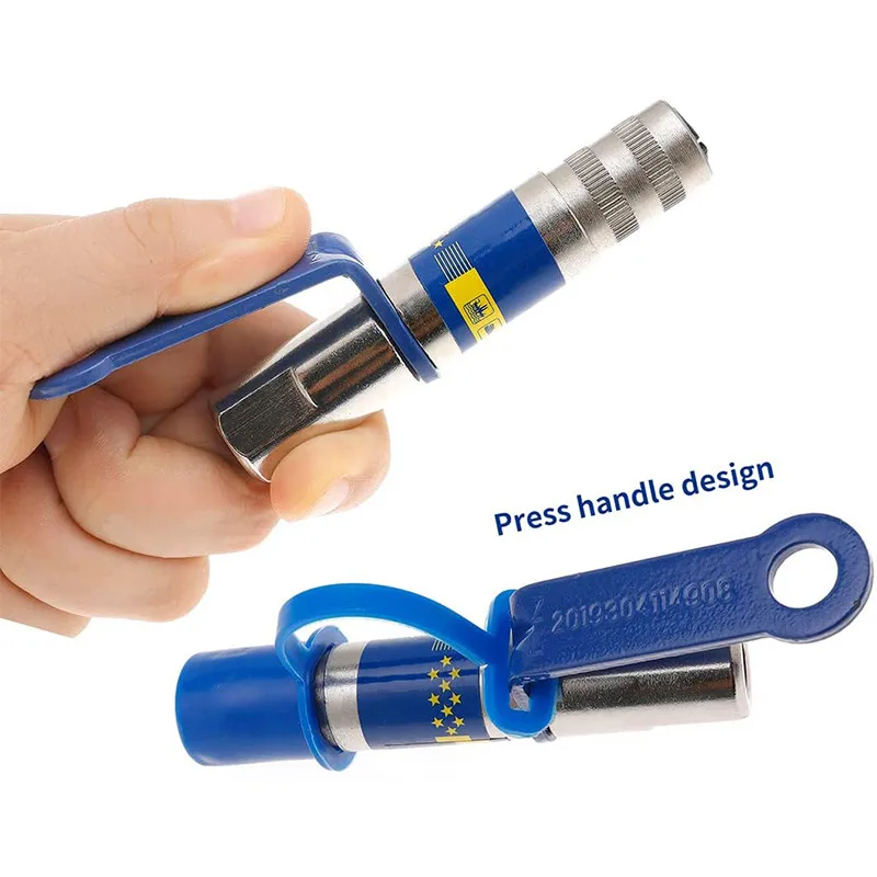 

9th Generation Heavy-Duty Locking Grease Machine Quick Release Lock On Coupler For Metric SAE Fittings