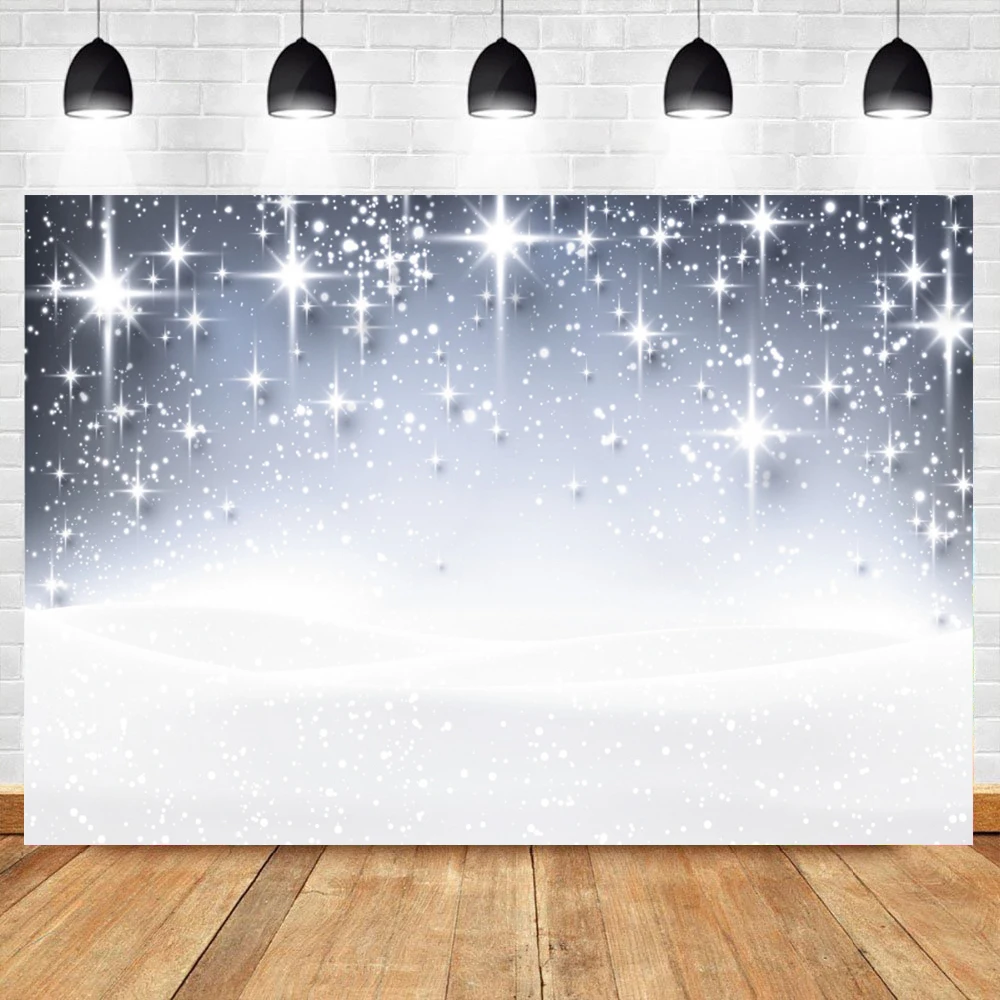 

Laeaco Photography Backgrounds Glitter Shiny Star Winter Snow Snowflake Party Decor Scenic Photo Backdrop Photocall Photo Studio