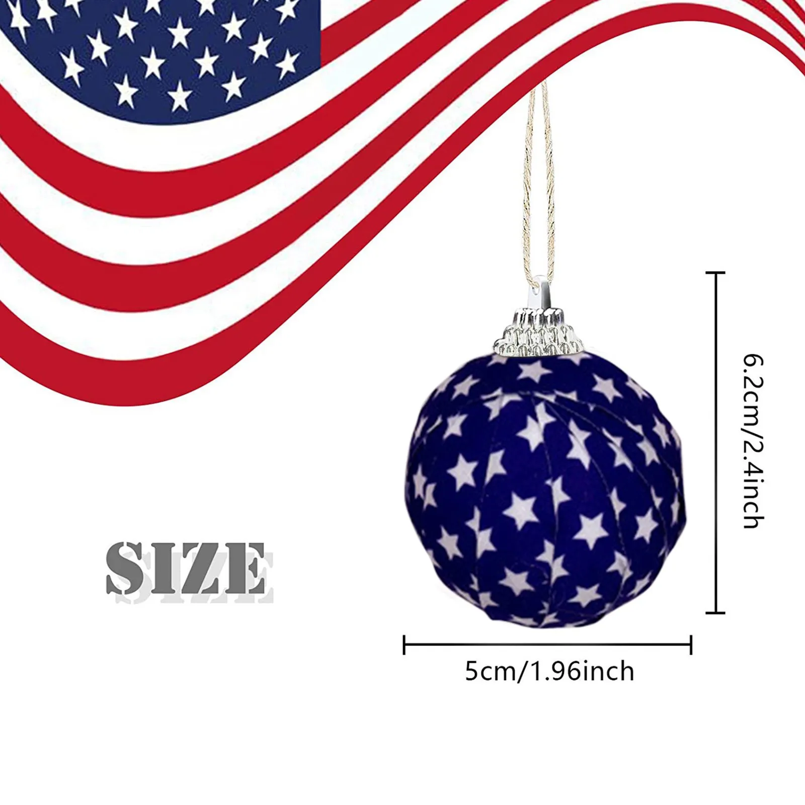 День Независимости круглый шар дерево Подвески Декор тканевый мячик украшения