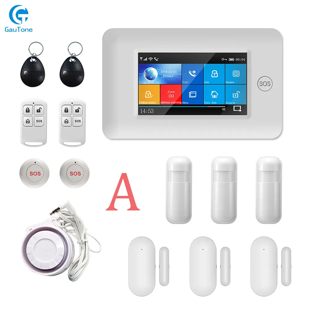 GT-014-GSM-PG106-A DHL приложение пульт дистанционного управления PG106 wifi+ GSM gprs беспроводной дом/Компания охранная сигнализация для Android и iOS - Цвет: GT-014-GSM-PG106-A