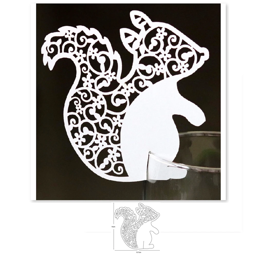 

Squirrel 140*137mm Metal Cutting Dies Stencil for DIY Scrapbooking Album Embossing Paper Cards Decoratve Crafts Die Cuts