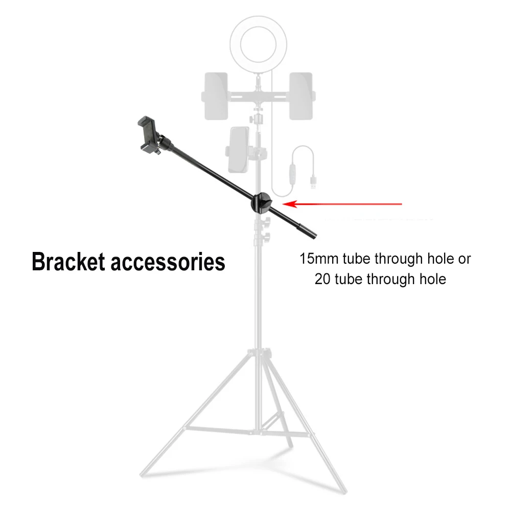 microphone crossbar stand cradle head mount phone clip tripod pole accessories 38 screw holder top microphone bracket kit free global shipping