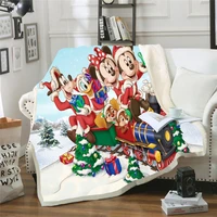 disney christmas blanket mickey minnie mouse blanket cartoon flannel fleece throws on bedcribcouch baby girls boys kids gifts