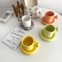 brief colorful ceramics mugs with tray coffee mug milk tea office cups drinkware the best birthday gift