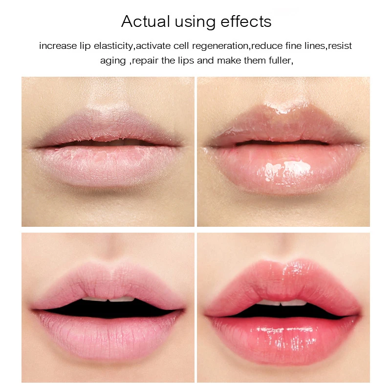 

28g Large Bottle Volumising Lip Plumper Gloss Moisturizing Lip Glaze Repairing Reduce Lip Fine Line Brighten Lip Collagen Oil TS