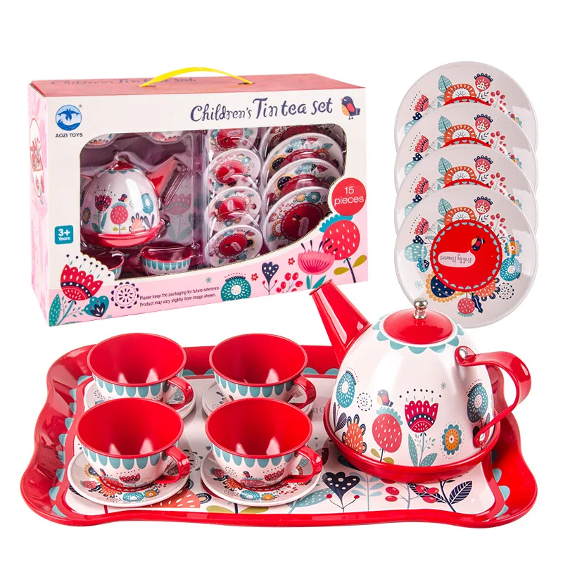 Детский игровой домик для полуденного чая имитация жести чайный набор из