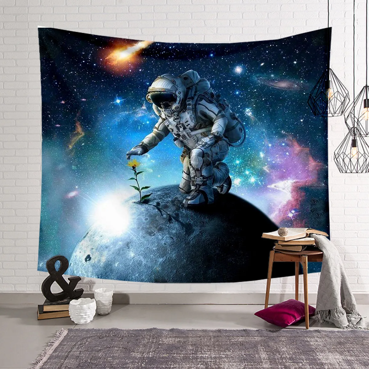 

Galaxy Astronaut Wall Tapestry 3D Printed Tapestrying Rectangular Home Decor Wall Hanging 03