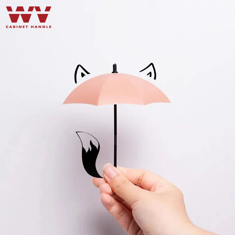 WV креативная вешалка для ключей в форме зонта DIY крючок халата декоративный
