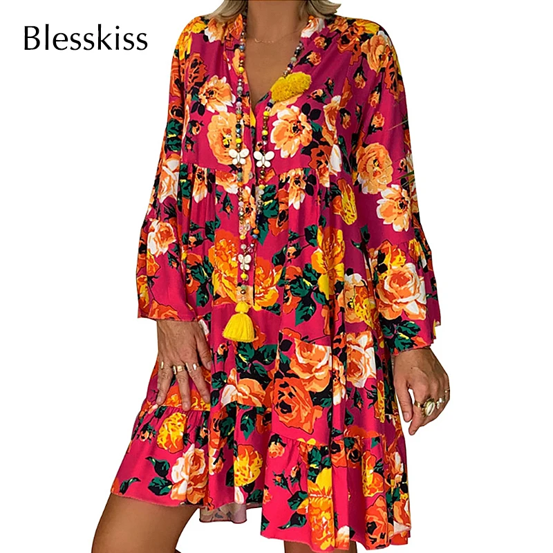 Blesskiss размера плюс, летнее пляжное платье для женщин,, купальник, бикини, накидка с длинным рукавом, одежда для плавания, рубашка, туника, 4XL 5XL