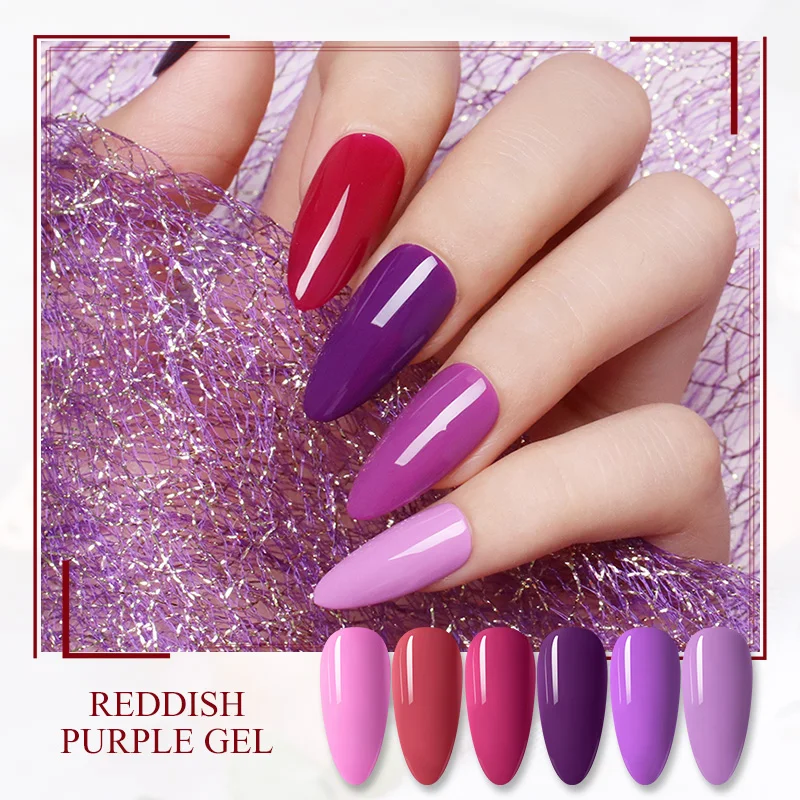 Гель лак для ногтей BORN PRETTY фиолетового цвета 6 мл отмачиваемый УФ дизайна