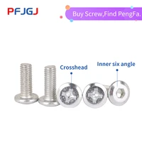peng fa galvanized flat head inverted inside hexagon screw furniture inverted cross flat head inverted screw to lock screw m6