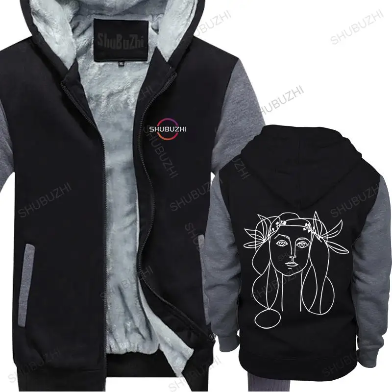 

men winter warm hooded coat casul fashion hoody Pablo Picasso War And Peace unisex funny hoodies zipper autumn jacket Oversized
