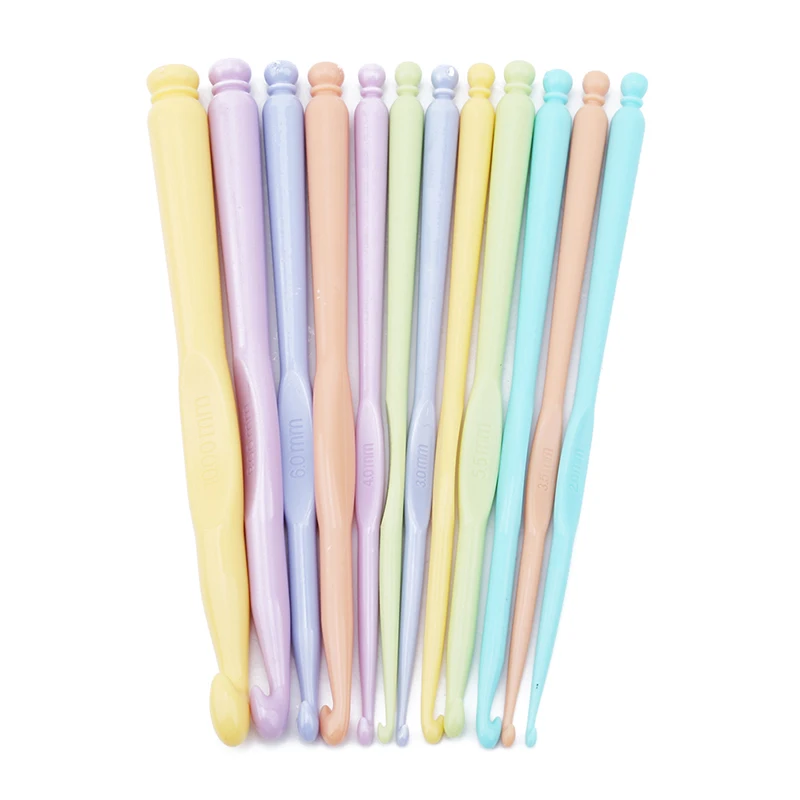 12 шт. новый пластиковый комплект крючков для вязания стежков набор крючком