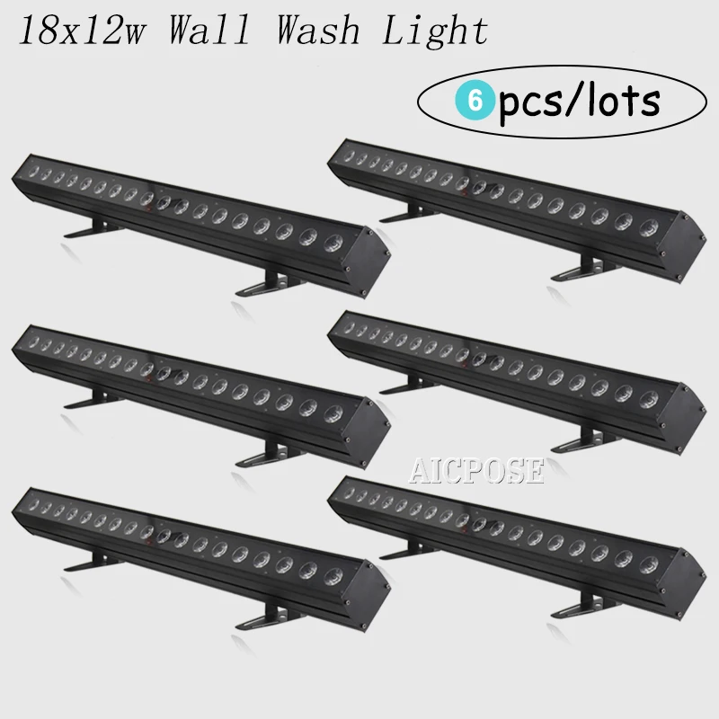 6 шт./лот 18x15 Вт RGBWA УФ 5in1 6in1 Led Par светодиодные лампы для украшения стен светильник