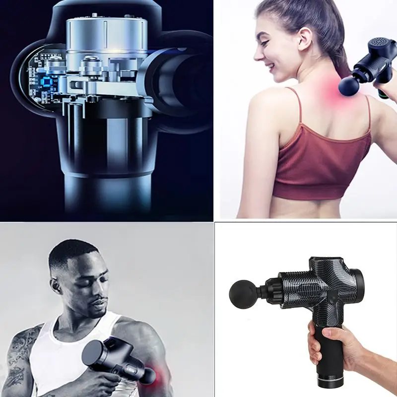 Мышечный массажный пистолет Deep 3/20 Gears 12 V/24 V Botton/светодиодный массажный пистолет тканевая Массажная Терапия пистолет для тела мышечные расслабляющие боли