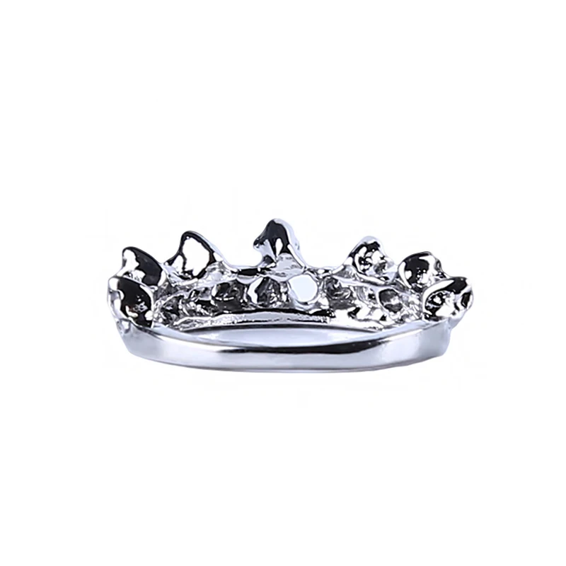 

Vintage Crystal Drill Hollow Crown Shaped Queen Temperament Rings For Woman Personality Wedding Engagement Gifts